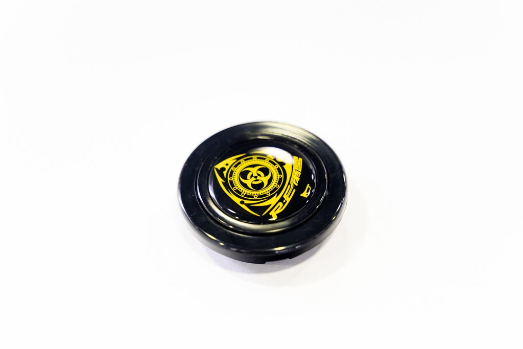 RE Amemiya Rotary Logo HORN BUTTON BLACK – REAMEMIYA